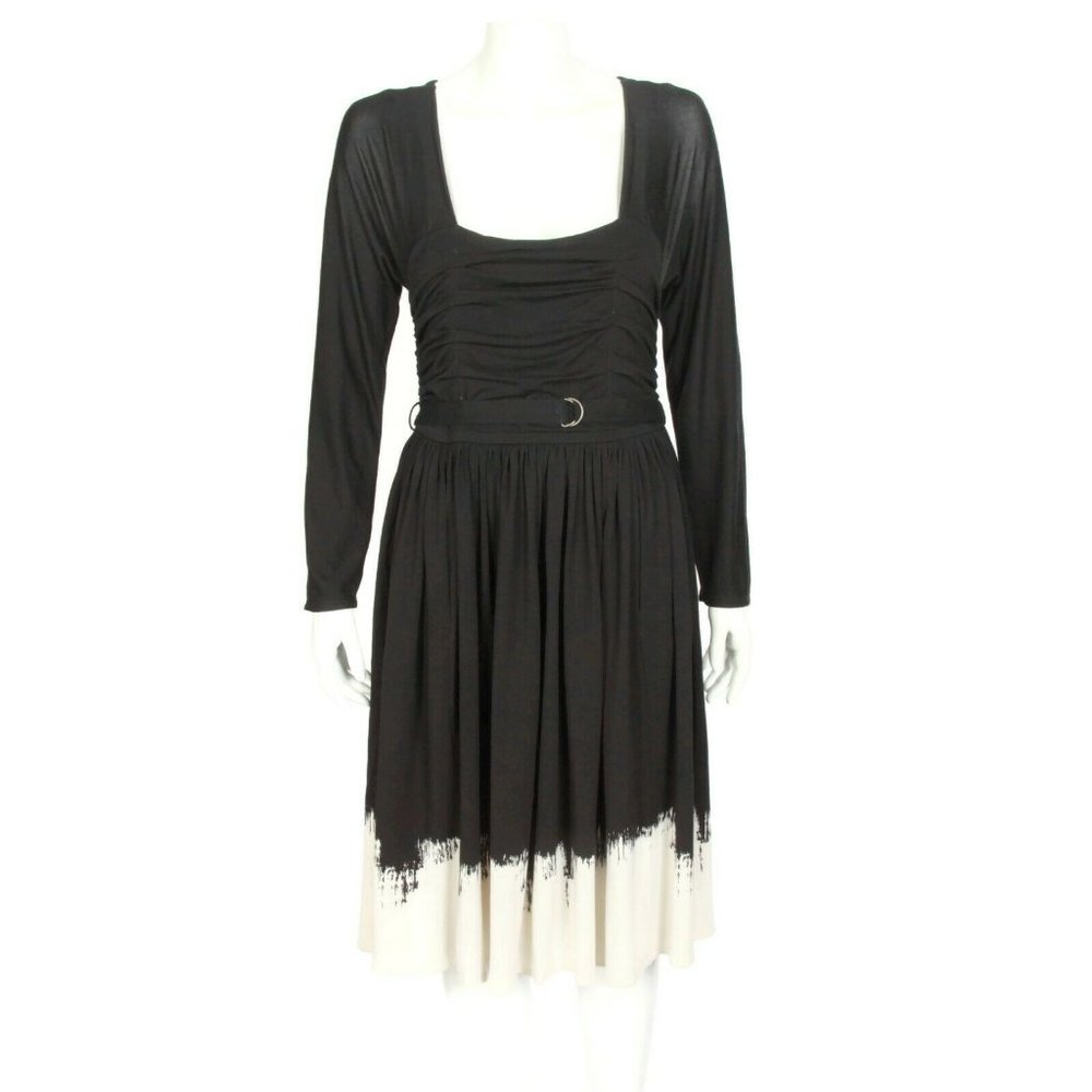 New Plenty by Tracy Reese Ruched Bodice Frock Dress lack w/Bone size L NWT - 091